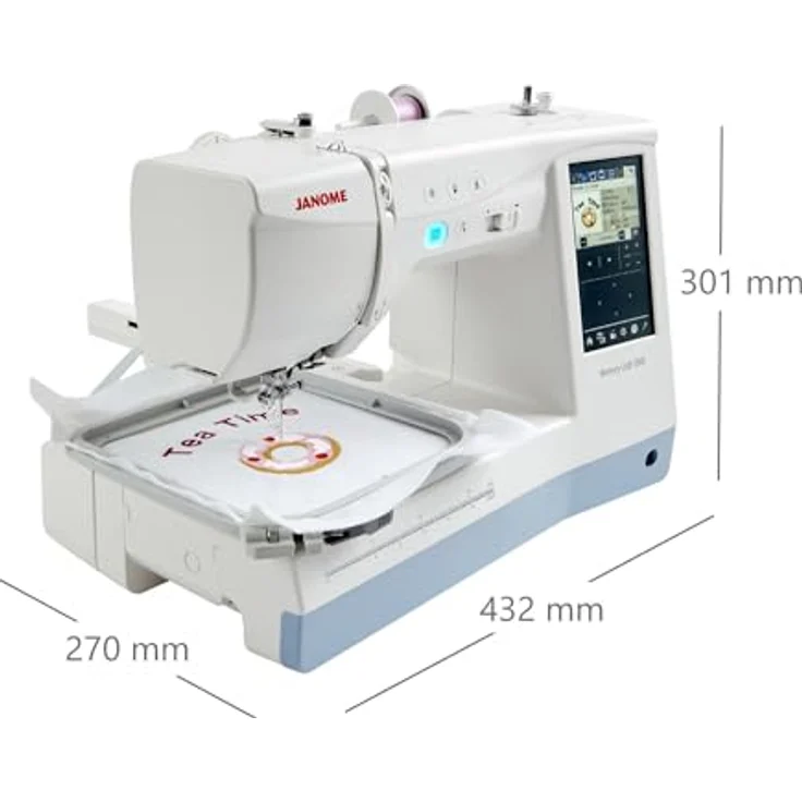 Janome Nähmaschine Memory Craft 1000, 300 Nähprogramme, 241 Stickmuster, USB-Schnittstelle, umweltfreundliche Verpackung – Bild 3