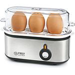 TZS First Austria Elektrischer Eierkocher 210W, 3 Eier, mit Messbecher und Eierstecher, für hartgekochte, weichgekochte, Eier