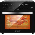 LLIVEKIT Heißluftfritteuse, 1700 W, 26 L, Temperatur 60-230 °C, Timer 0-90 Min, Schwarz - Preisvergleich