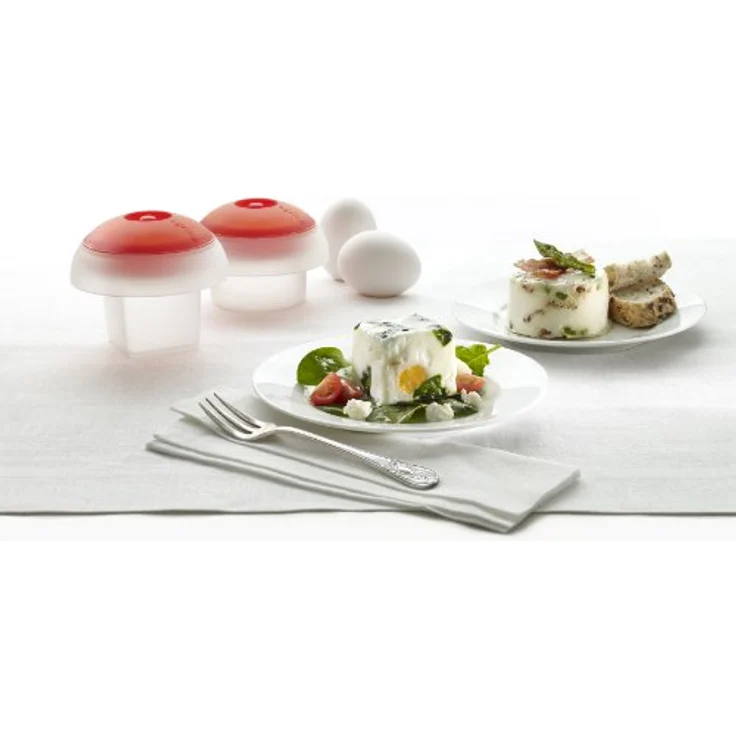 Lékué Egg, Eierkocher-Set aus 100% Platin-Silikon, Transparent, für schnelle Mikrowellen-Zubereitung – Bild 2