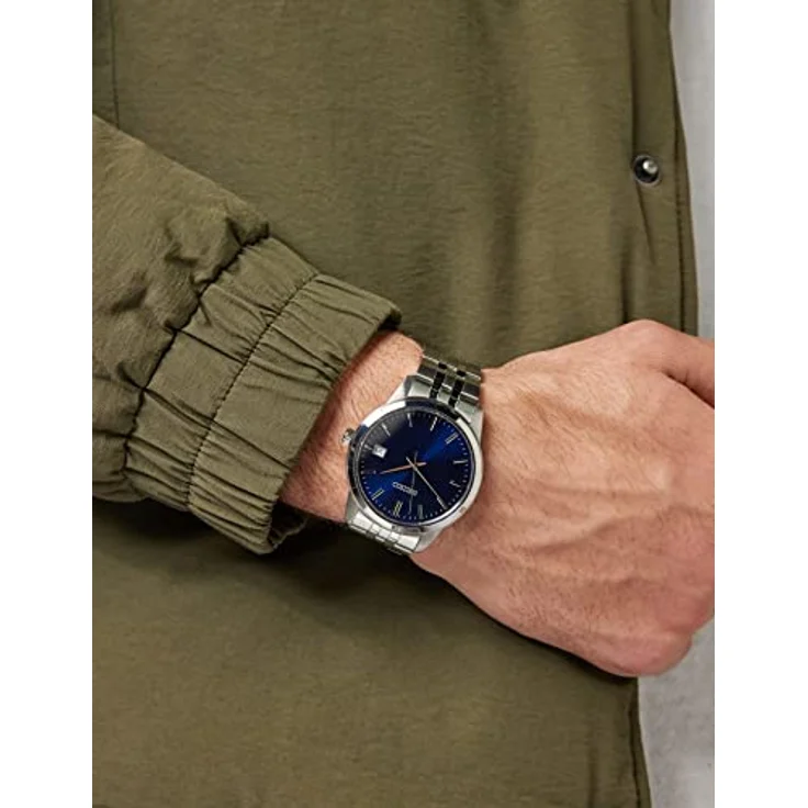 Seiko Herren-Uhr Quarz Edelstahl mit Edelstahlband SUR399P1, Blau – Bild 2