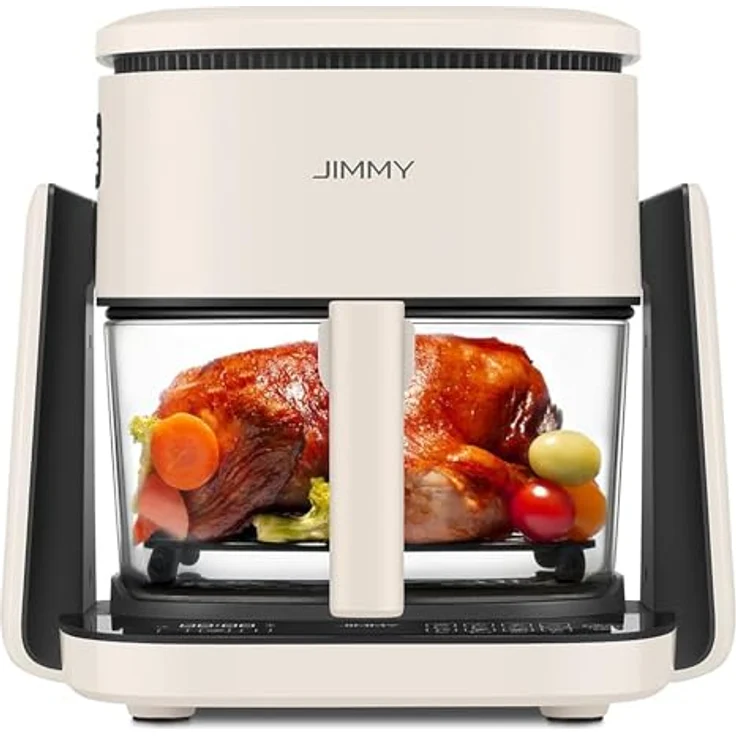 Jimmy AF3 2-in-1 Multifunktions-Luftfritteuse mit Plattenfunktion, 4 Liter, 1100 W, 8 Kochprogramme, Schwarz – Bild 1