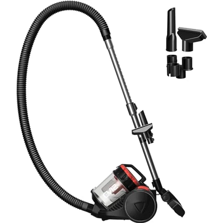 TurboTronic by Z-Line TT-CV12 Bodenstaubsauger, beutellos, Zyklon-Technologie, 700W, HEPA-Filter, 2,5 l Behälter für Teppich & Hartboden – Bild 6