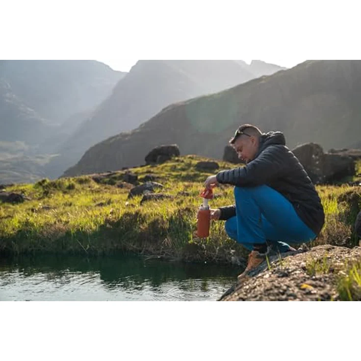 LifeStraw Go 2.0, Wasserfilter Trinkflasche aus Edelstahl isoliert, 500 ml, orange – Bild 4
