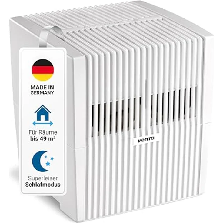 Venta LW25 Classic Original, Luftbefeuchter mit 7 l-Tank, 21 dB(A), hygienische Kaltverdunstung, Duftfunktion für Räume bis 49 m² – Bild 2