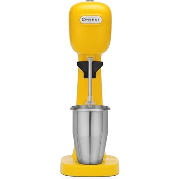 HENDI Milkshake Mixer, BPA-frei, Design by Bronwasser, Gelb, 230V/400W, 2 Geschwindigkeitsstufen, Edelstahl-Rührbecher 0,5L – Bild 5