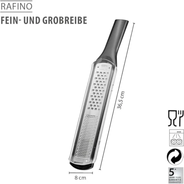 Gefu Fein- und Grobreibe schwarz, RAFINO, spülmaschinengeeignet – Bild 3
