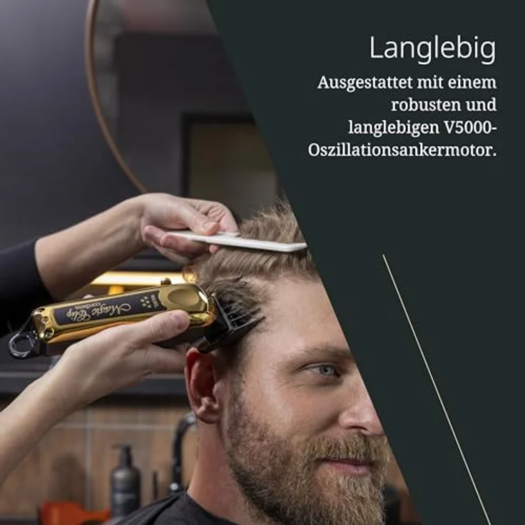 WAHL MAGIC CLIP CORDLESS GOLD Professioneller Haarschneider ohne Kabel - 8 Aufzüge im Lieferumfang enthalten - 0,5-1,2 mm – Bild 5