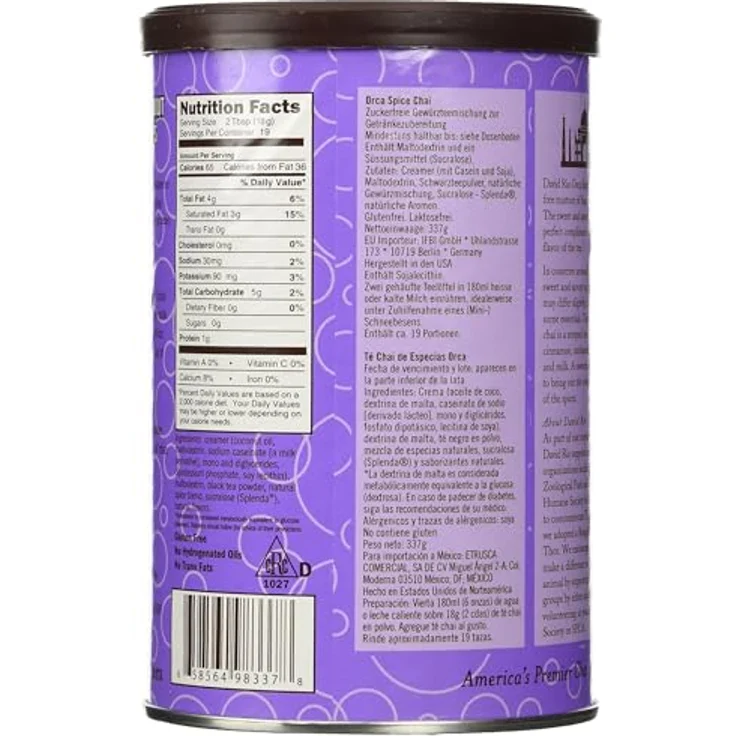 David Rio Orca Spice Chai Pulver, 337 g Tee für cremige Chai-Getränke – Bild 3