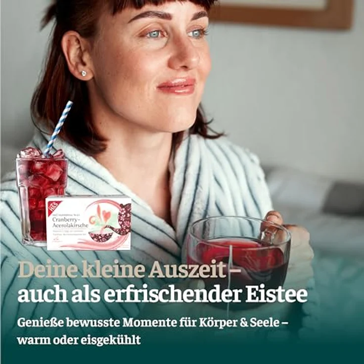 H&S Cranberry-Acerolakirsche Früchtetee mit Vitamin C, 20 Filterbeutel à 2,8 g – Bild 5