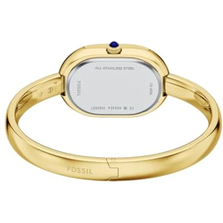 Fossil Sloan Uhr für Damen, Quarz-Dreizeigerwerk, ovales goldfarbenes Edelstahlgehäuse mit Perlmuttzifferblatt, Edelstahlarmband, wasserdicht bis 50 m – Bild 5