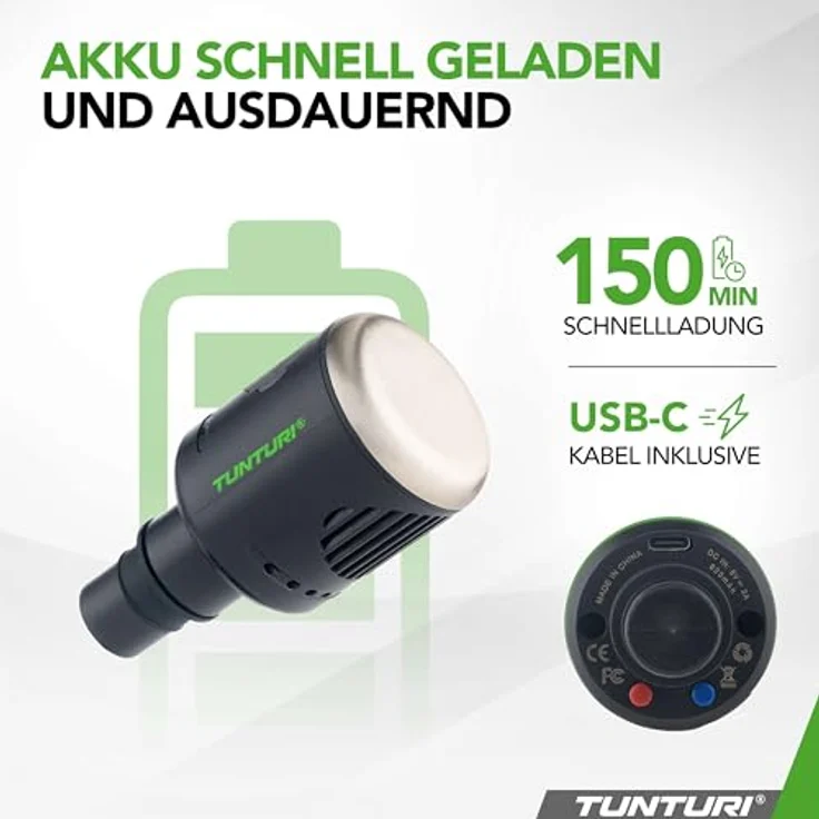 Tunturi Heat-Cool Aufsatz für Massagepistole, Wärme und Kälte, USB-C wiederaufladbar – Bild 6