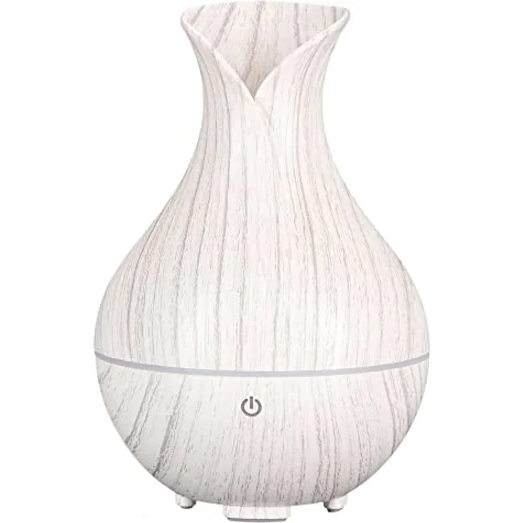 Sixtol Aroma difuzer Bloom bílé devo 200ml - Design Aroma Diffuser Weiss Holz zur Luftbefeuchtung