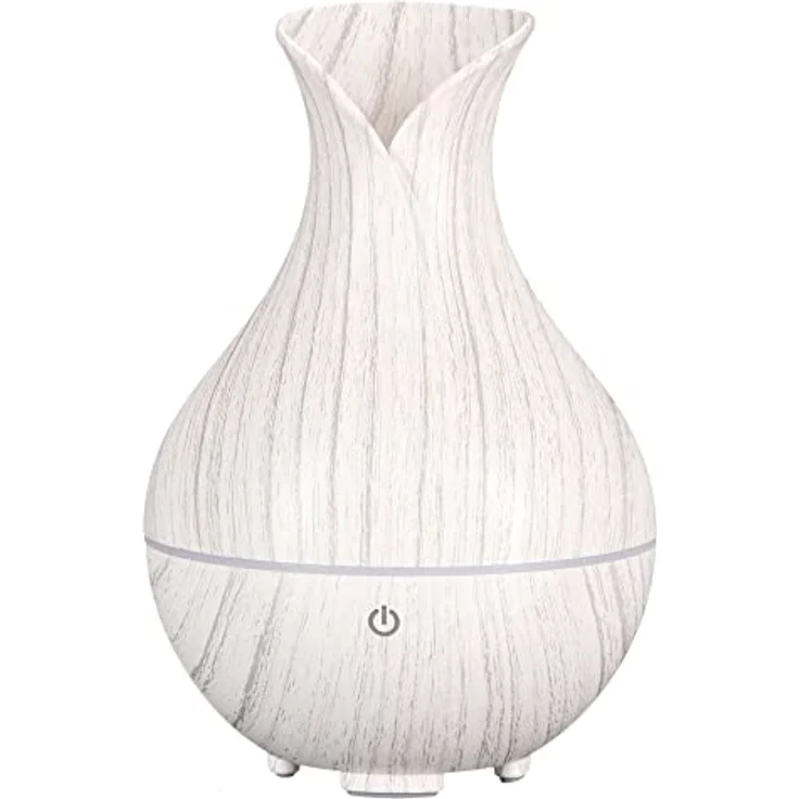 Sixtol Aroma difuzer Bloom bílé devo 200ml - Design Aroma Diffuser Weiss Holz zur Luftbefeuchtung – Bild 1