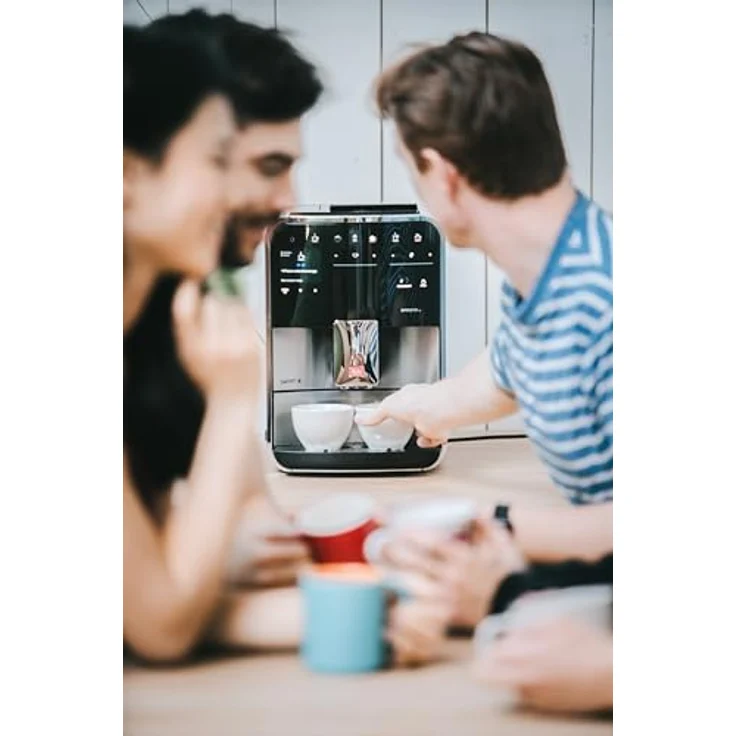 Melitta Caffeo Barista TS Smart F850-101 Kaffeevollautomat mit Milchsystem und integriertem Mahlwerk | Smartphone-Steuerung mit Connect App | One Touch Funktion | Pro Aqua Filtertechnologie | Silber – Bild 4