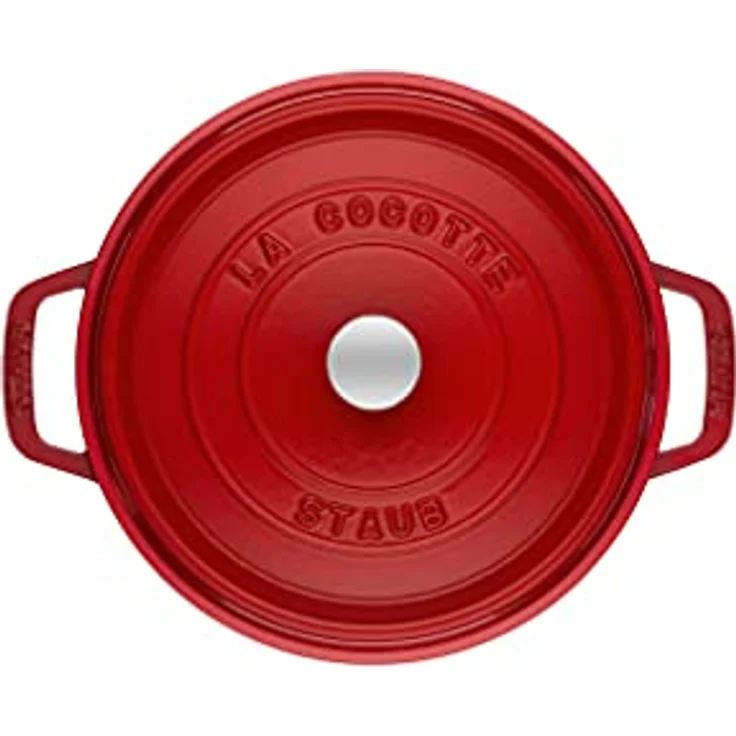 Staub Cocotte, rund, Induktionsgeeignet, Gusseisen, 30 cm, 1 Einheiten, Kirschrot, – Bild 3