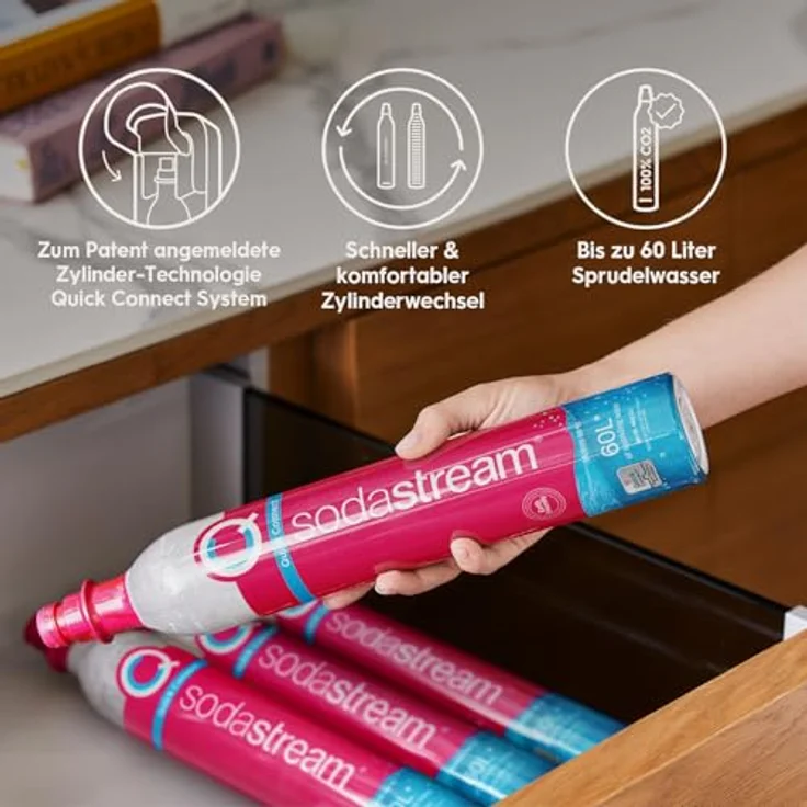 SodaStream DUO Quick Connect Reservezylinder, passend für SodaStream DUO, 60L – Bild 4