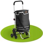 Juskys 3in1 Einkaufstrolley für Treppen - 56 L, modern & klappbar - Schwarz