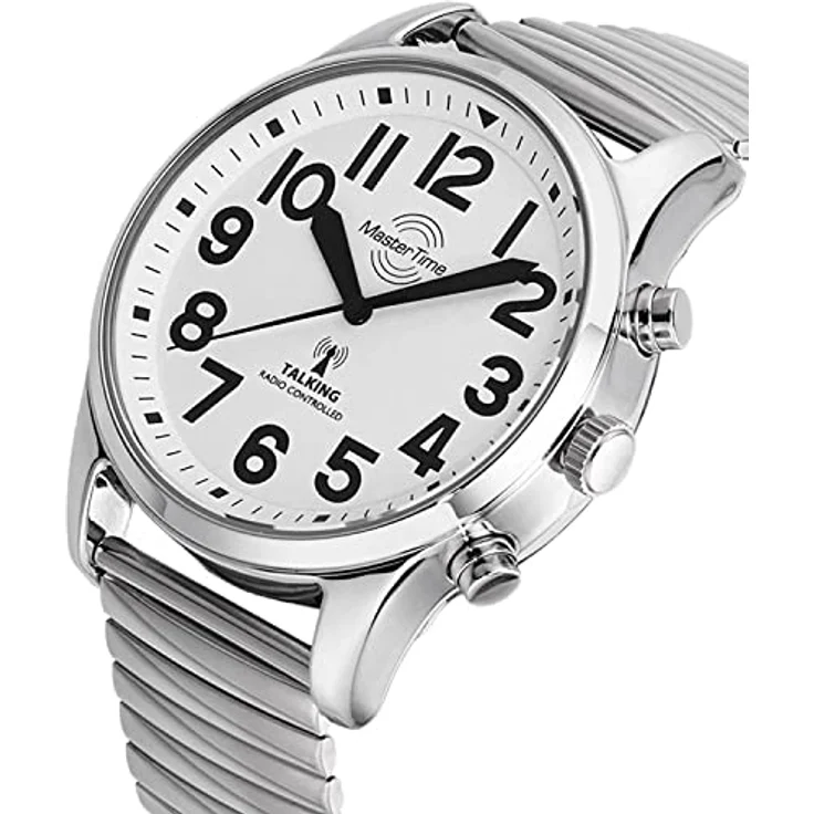 Master Time Funk Quarz Sprechende Herren Uhr Analog mit Metall Armband MTGA-10691-61M – Bild 2