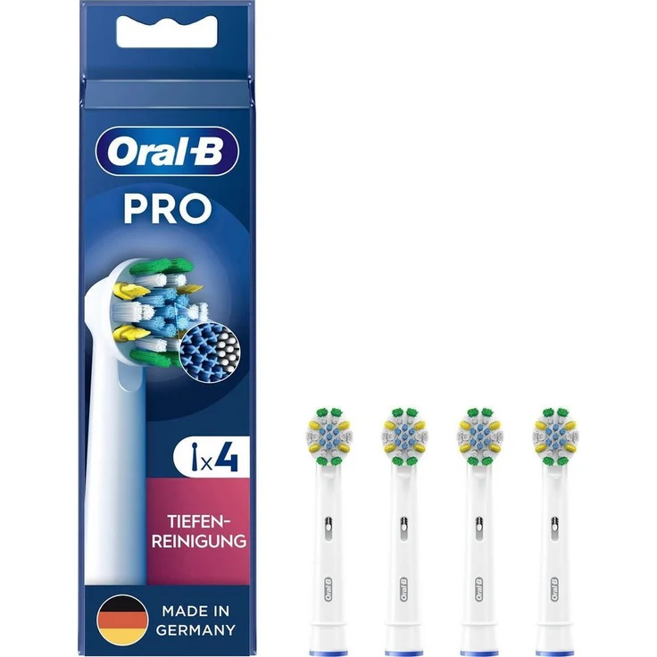 Oral-B Aufsteckbürsten Pro Tiefenreinigung, X-förmige Borsten, grün – Bild 1