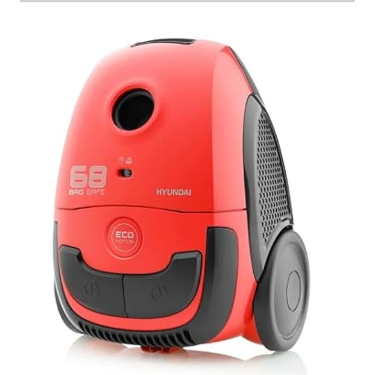 HYUNDAI ELECTRONICS Bodenstaubsauger mit Beutel VC068R | 800W Motor | 2l Volumen | Rot – Bild 1
