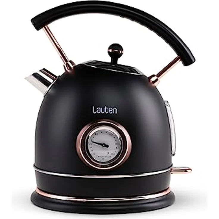 Lauben Electric Kettle 17BC Wasserkocher mit Inhalt 1,8 l, Leistung 2200 W, Wassertemperaturanzeige, Material Edelstahl, Trockengehschutz, Überhitzungsschutz, beleuchteter Schalter, Kabelstaufach – Bild 1
