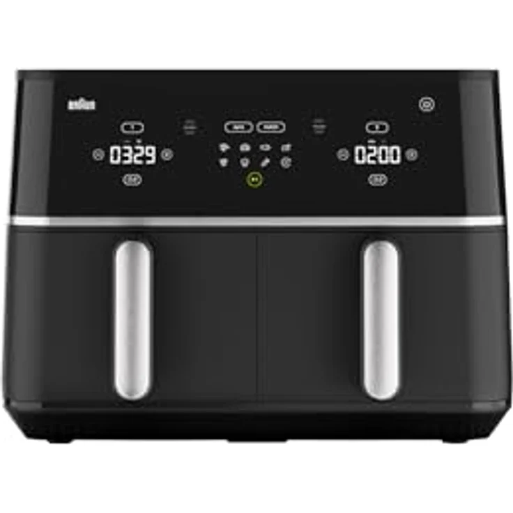 Braun Heißluftfritteuse TwinCook TD 5030 I BK, 2400 W, schwarz, mit Programmablauf- und Restzeitanzeige – Bild 1