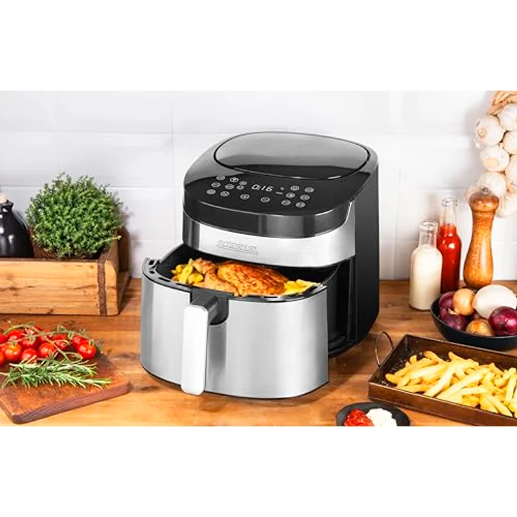 GASTROBACK #42583 Design Heißluftfritteuse Air Pro XXL, Air Fryer mit 6,5 Liter Füllvolumen, 8 voreingestellte Programme, Touch-Bedienfeld – Bild 4