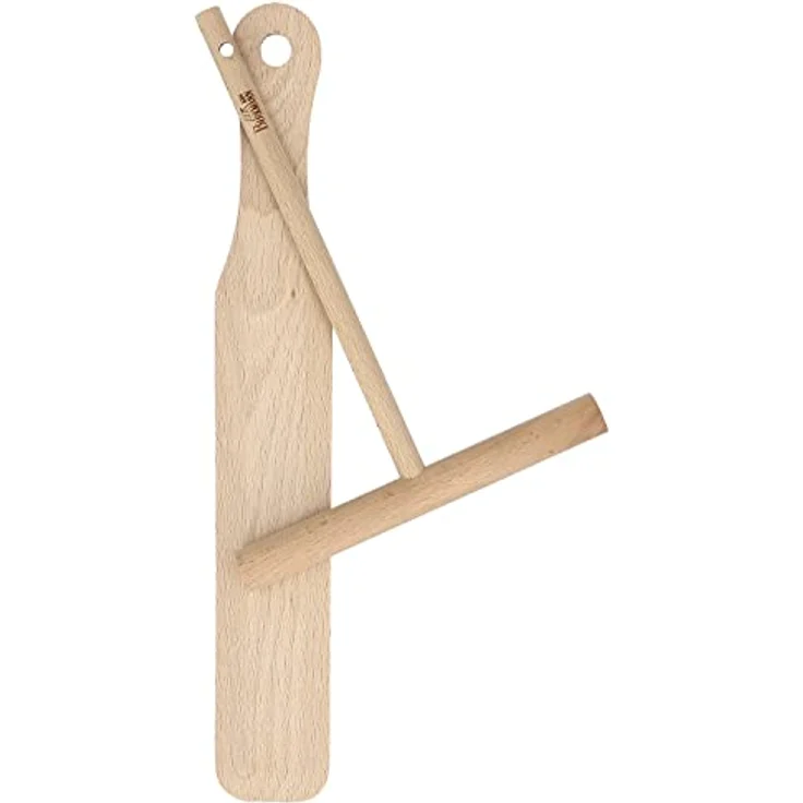 RBV Birkmann 330603 Set bestehend aus einem Crepes-Roller und Crepewender aus Buchenholz, Holz