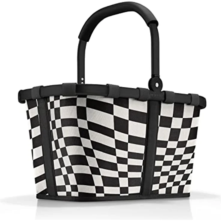 reisenthel carrybag frame op-art – Stabiler Einkaufskorb mit viel Stauraum und praktischer Innentasche – Elegantes und wasserabweisendes Design – Bild 1