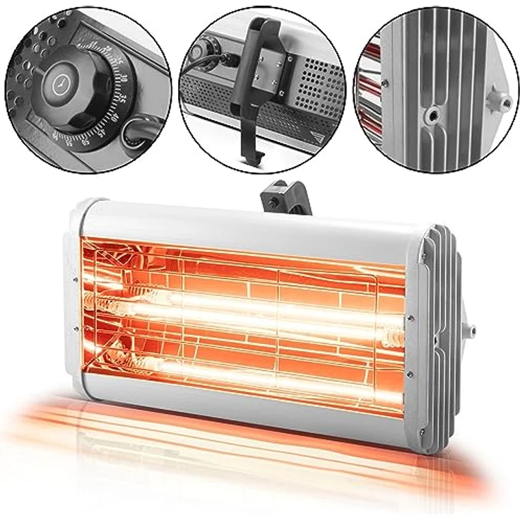 STAHLWERK Infrarot Lacktrockner MIL-1200 ST, 1.200 Watt, leistungsstarker Infrarottrockner zum Trocknen von Autolack, Reparaturlack, Grundierungen - 7 Jahre Garantie, kompaktes Design, ergonomischer Griff – Bild 2