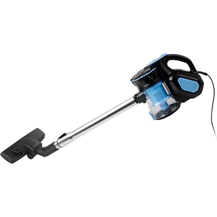 Emerio UVE-123109, Staubsauger Zyklon 2in1 Hand-& Bodensauger mit 600 Watt, HEPA Filter, 17.000 Pa Saugkraft, Teleskoprohr, Schwarz