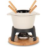 La Fonderie 1890 Fondue-Set aus Gusseisen, Beige, 4 personnes