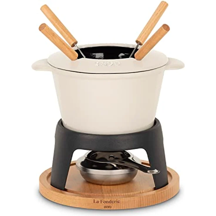 La Fonderie 1890 Fondue-Set aus Gusseisen, Beige, 4 personnes – Bild 1