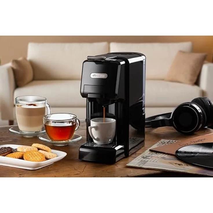 Ariete 1304/1, Espresso-Kaffeemaschine mit 19 bar Druck, 0.7L Wassertank, Schwarz, vielseitige Nutzung mit Kaffeekapseln und -pads – Bild 4