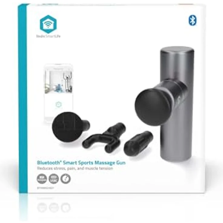 Nedis SmartLife Sport-Massagepistole - Akkubetrieben - Wiederaufladbar - 5 Massagemodi - Dunkelgrau – Bild 3