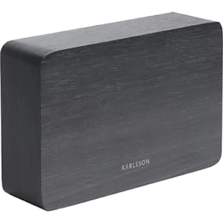 Karlsson Wecker Square, digitaler Wecker mit LED-Anzeige, schwarzes Furnier, 15x4,8x10cm, ideal für Schlafzimmer und Büro – Bild 4