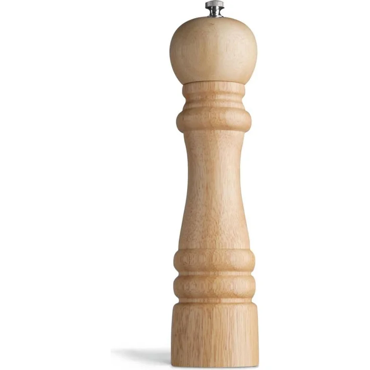Amefa Salzstreuer und Pfeffermühle, Gummiholz in Braun mit keramischem Mahlwerk, 6 x 26 cm