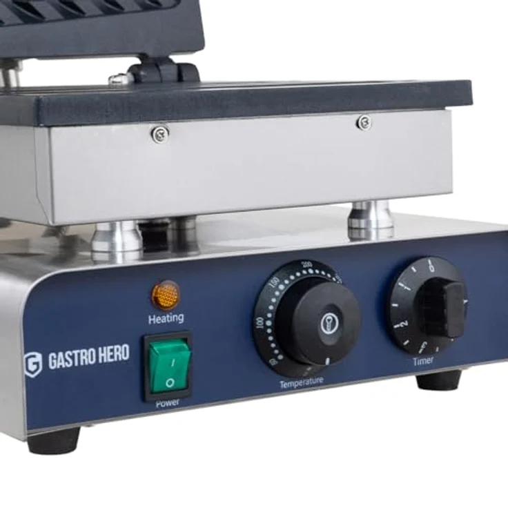 GastroHero Doppel Waffeleisen 2-in-1, 2x Ø18 cm, 2600 W, für Gastronomie und Imbisse – Bild 4