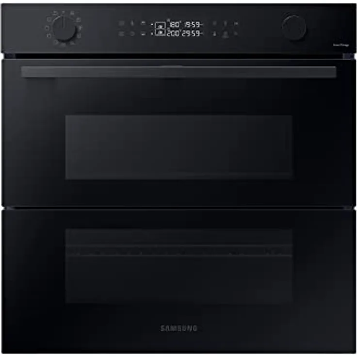 Samsung NV7B45502AK/U1 Einbaubackofen,76 ℓ, Dual Cook Flex, Pyrolytische Selbstreinigung, SmartThings Cooking, XXL-Garraum