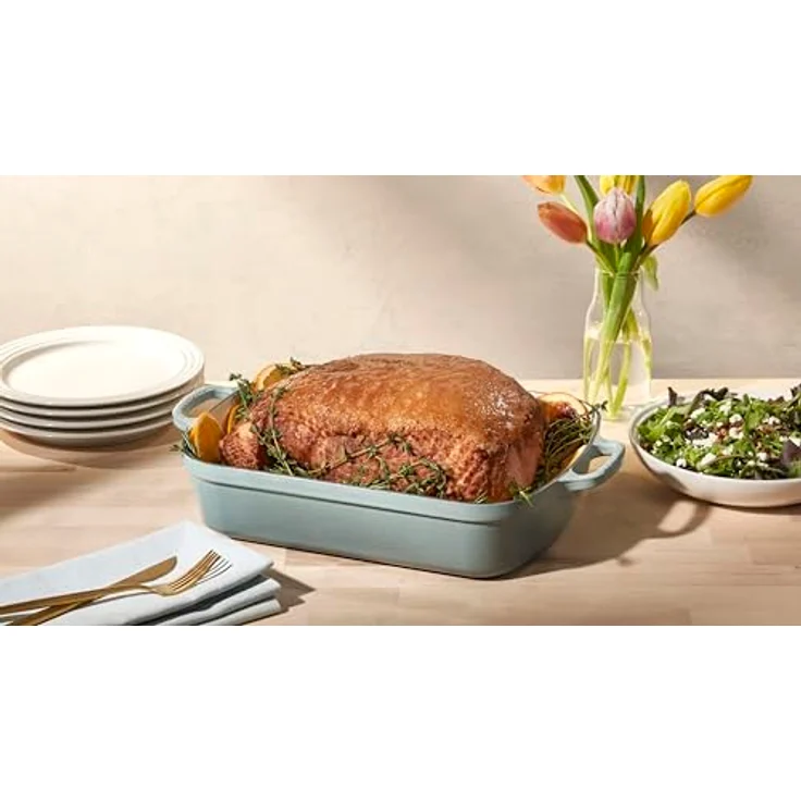 Le Creuset Signature Gusseisen-Bratreine, 33 cm, Rechteckig, Für alle Herdarten und Induktion geeignet, Volumen: 4,9 l, Schwarz – Bild 7