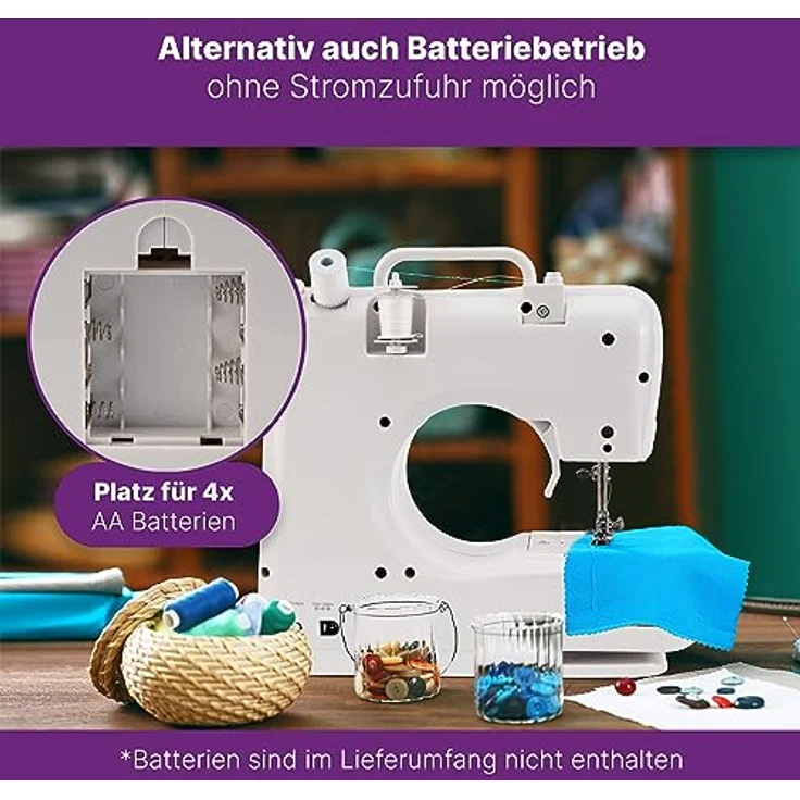BOMANN Freiarm-Nähmaschine NM 6063 CB, Nähmaschine für Anfänger mit 12 Stichmustern, in Weiß – Bild 3