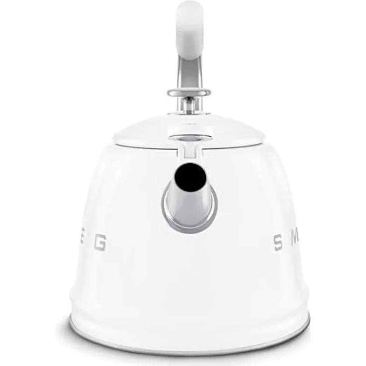 Smeg WKF01WH Wasserkessel, Edelstahl, 2,3 l Fassungsvermögen, Abnehmbarer Deckel und Verschlussklappe, auch für Induktion, Weiß – Bild 2