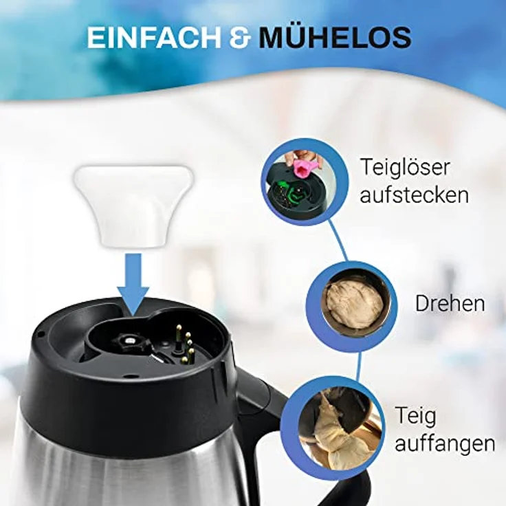 Mix-Slider ® Teiglöser Teigblume für Thermomix, Zubehör für Vorwerk Küchenmaschine TM5 + TM6 3D gedruckt Made in Germany (Weiß) – Bild 2