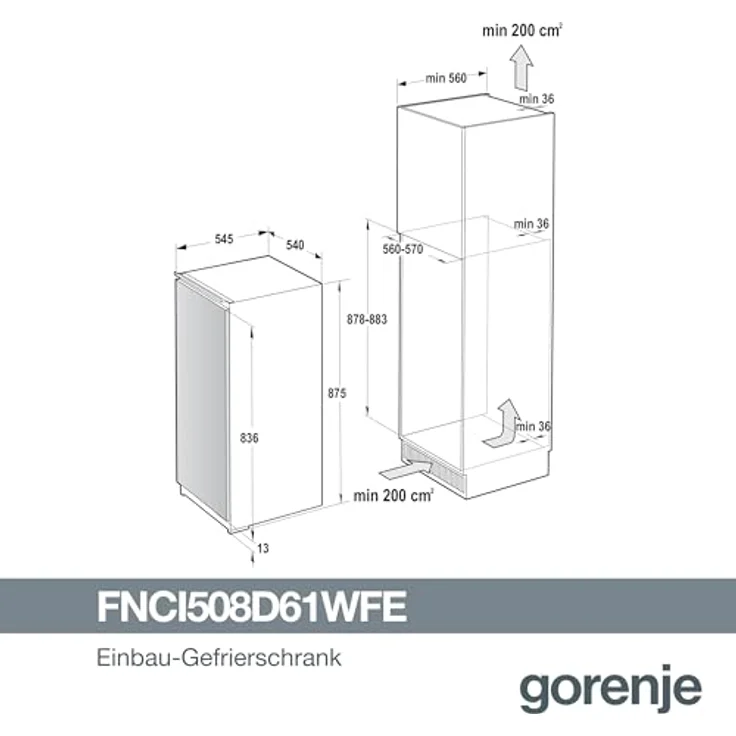 Gorenje G600 Gefrierschrank, 91 l, 8,5 kg/24h, No-Frost-System, D-Klasse, Weiß – Bild 3