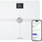 WITHINGS Body Smart — WLAN Digitale Personenwaage / Körperfettwaage für erweiterte Körperzusammensetzung inkl. Muskelmasse, Wasseranteil, Knochendichte