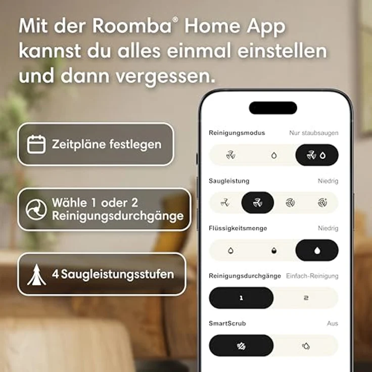 iRobot Roomba Combo 115, Roboter Staubsauger mit 15.000 Pa Saugleistung und Wischfunktion, Schwarz – Bild 5