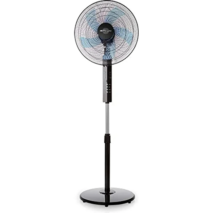 Orbegozo SF 0244, Standventilator mit Fernbedienung, leise, 5 Blätter, Timer bis 7,5 Stunden, 3 Stufen, schwarz – Bild 2
