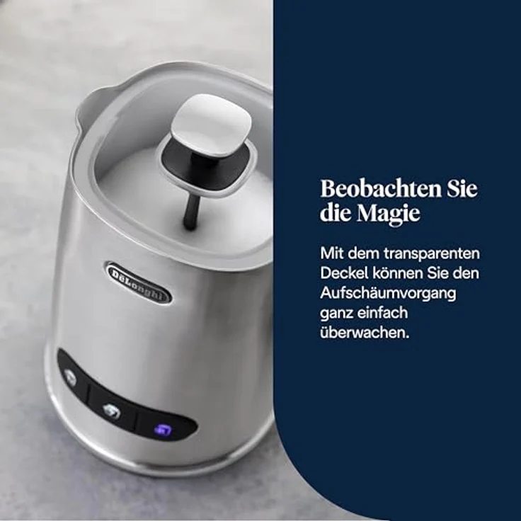 De'Longhi EMF3.M LatteMix, elektrischer Milchaufschäumer aus Metall, kompakt 11,5 cm hoch – Bild 5