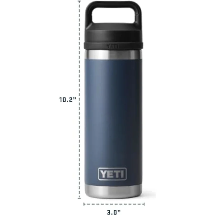 YETI Rambler Flasche Mit Chug-Verschluss, Edelstahl, weiß, 18 oz (532 ml), doppelwandige Vakuumisolierung, 100% leakproof, spülmaschinenfest – Bild 3